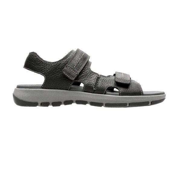 Clarks Brixby Shore Leather Sandals Men’s 12M Black EUC